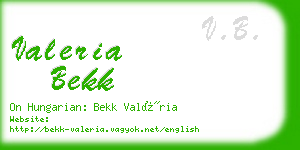 valeria bekk business card